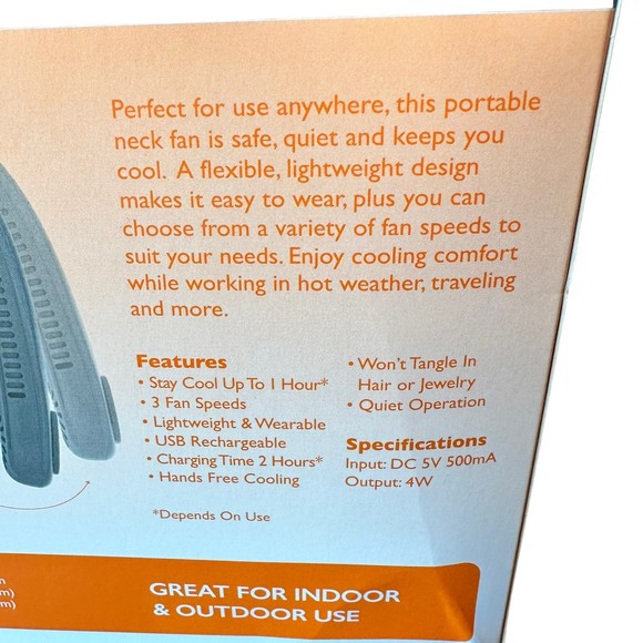 Tech Solutions Arctic Breeze Personal Neck Fan NIB - Picture 6 of 7